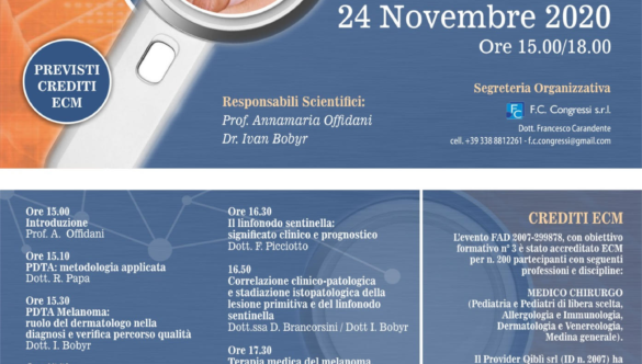 Webinar: Il PDTA del Melanoma 24 Novembre 2020