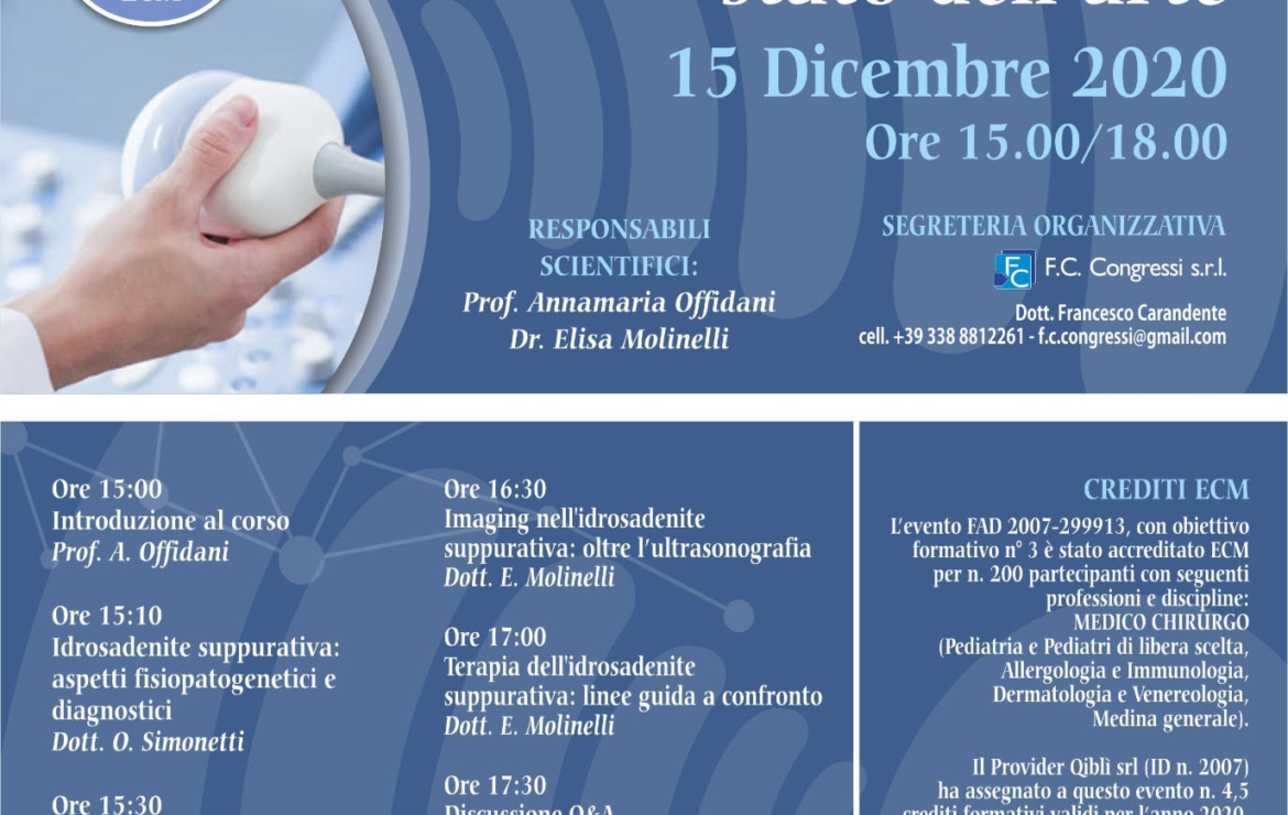 Webinar: Ultrasonografia ed HS stato dell’arte 15 Dicembre 2020